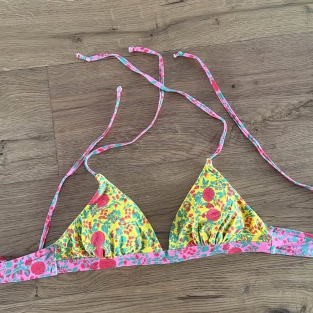 Roller Rabbit Floral Bikini Top Size M